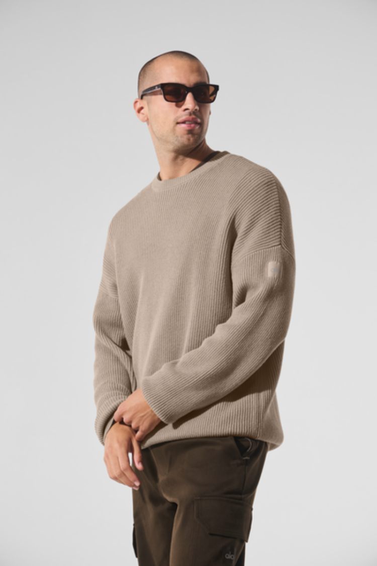 DOMAIN RIB KNIT CREW SWEATER