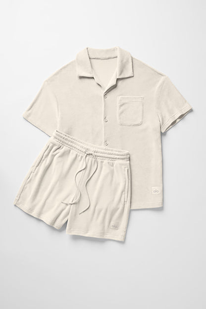 COASTAL TERRY BUTTON UP