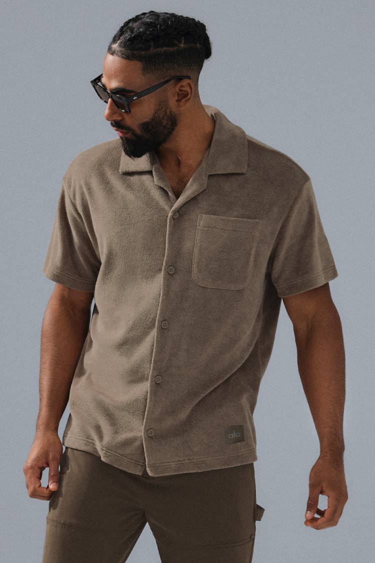 COASTAL TERRY BUTTON UP