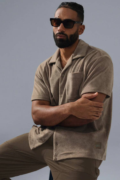 COASTAL TERRY BUTTON UP