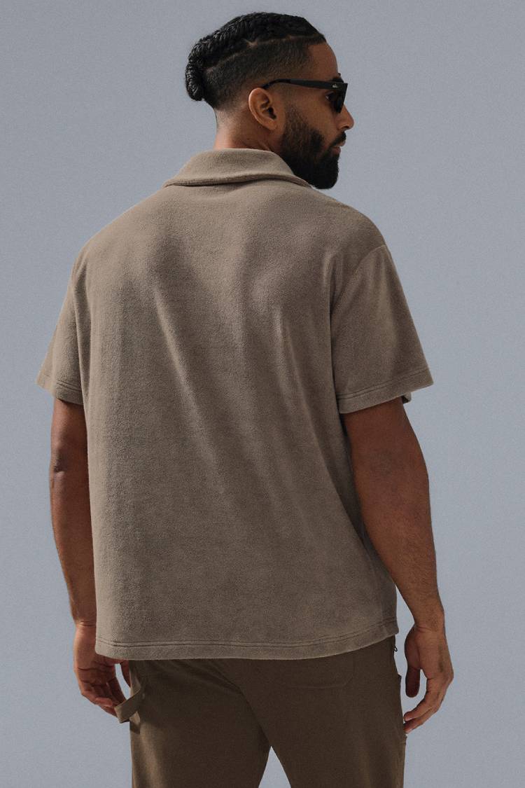 COASTAL TERRY BUTTON UP