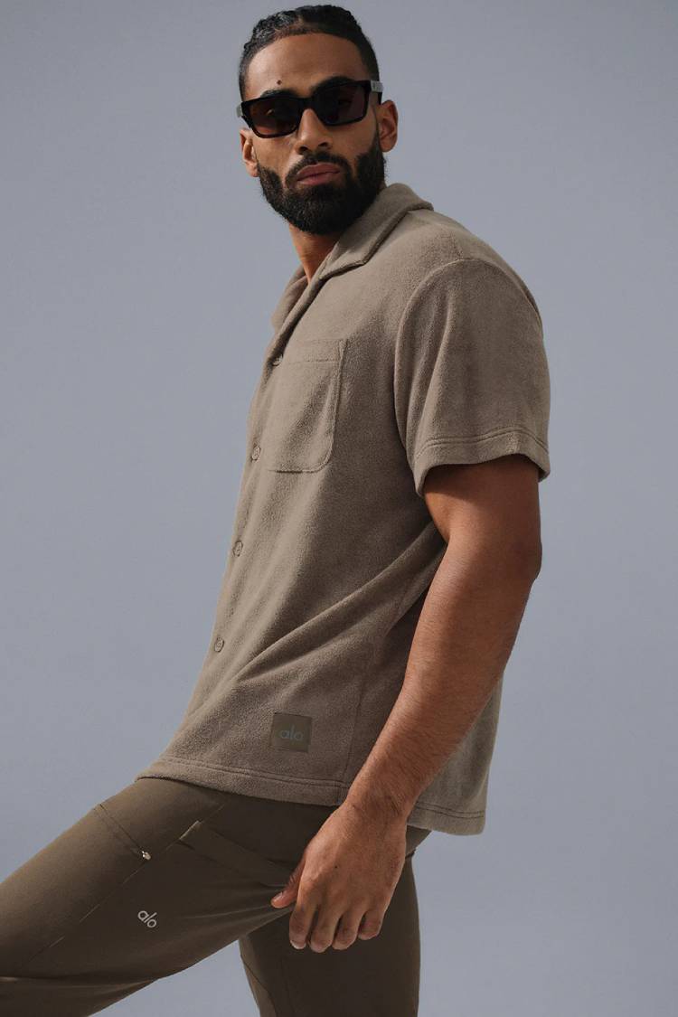 COASTAL TERRY BUTTON UP