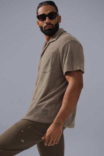 COASTAL TERRY BUTTON UP
