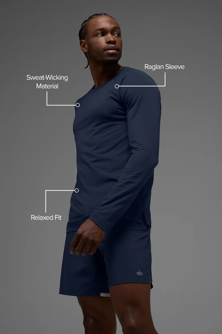 ALO VAPOR CREWNECK LONG SLEEVE