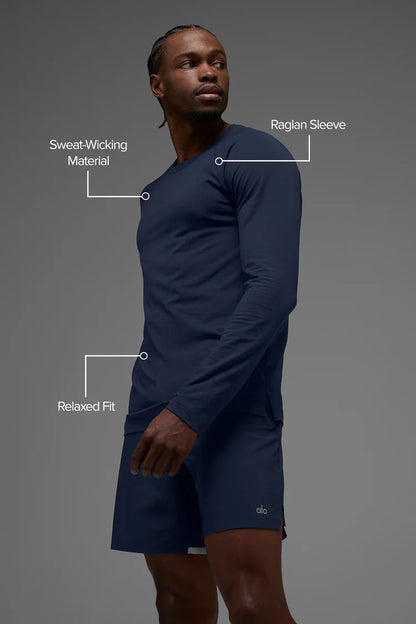 ALO VAPOR CREWNECK LONG SLEEVE