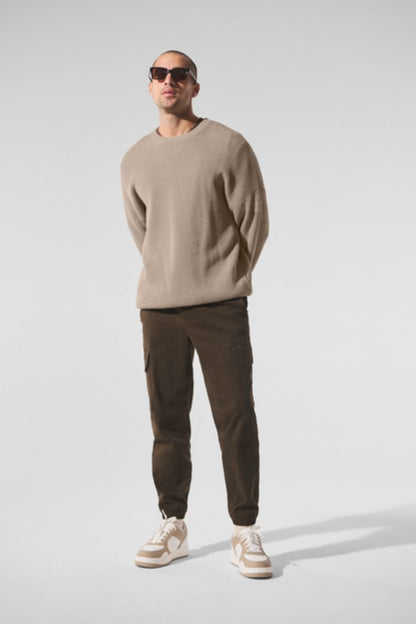 DOMAIN RIB KNIT CREW SWEATER