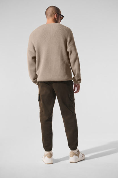 DOMAIN RIB KNIT CREW SWEATER