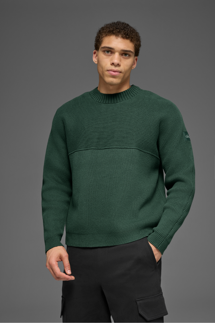 DOMAIN SHIFT RIB KNIT SWEATER CREW