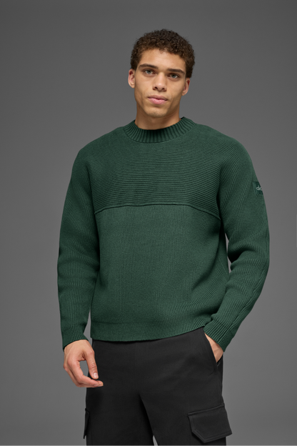 DOMAIN SHIFT RIB KNIT SWEATER CREW
