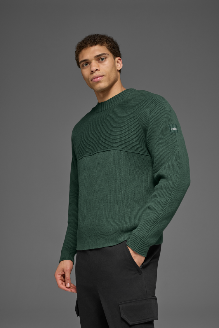 DOMAIN SHIFT RIB KNIT SWEATER CREW