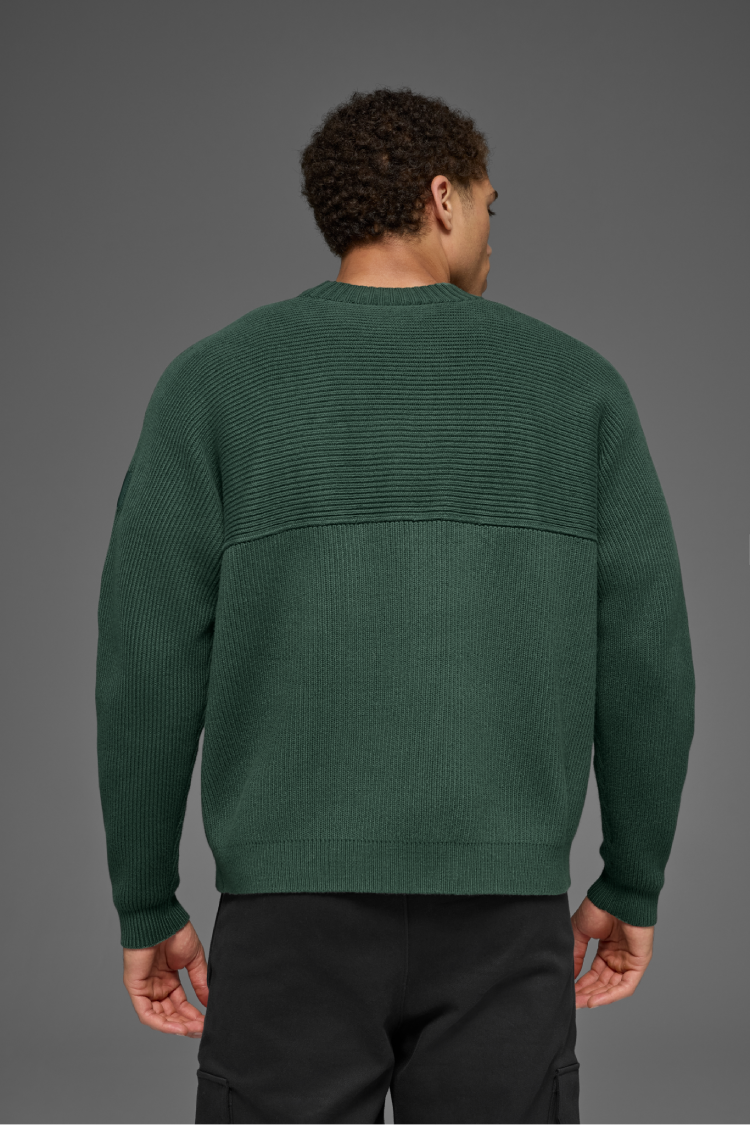 DOMAIN SHIFT RIB KNIT SWEATER CREW