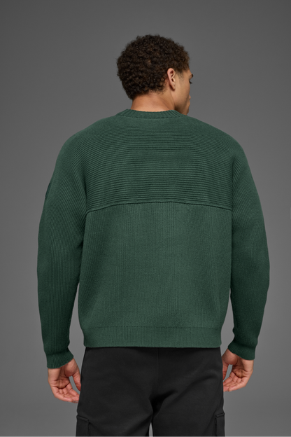 DOMAIN SHIFT RIB KNIT SWEATER CREW
