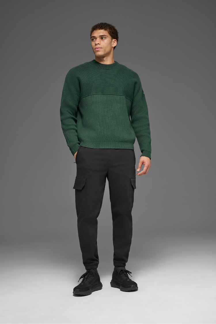 DOMAIN SHIFT RIB KNIT SWEATER CREW