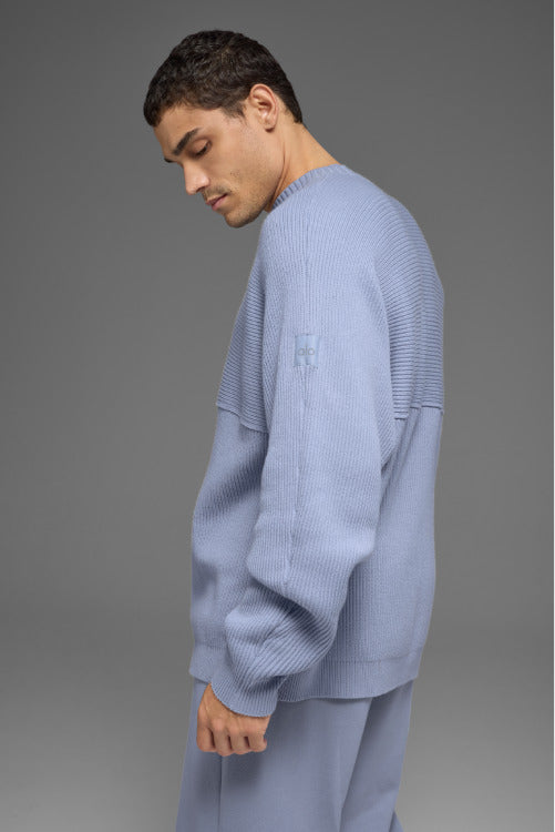 DOMAIN SHIFT RIB KNIT SWEATER CREW